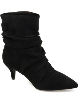 

JOURNEE COLLECTION Женские черные ботинки с открытым носком на каблуке-кошке Jo Toe 8,5, Черный, JO