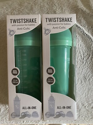 Twistshake Anti-Colic Bottles for Baby Care, (330ml/11oz ) - 2 PACK - NEW