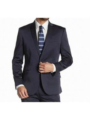 

REACTION KENNETH COLE Мужской темно-синий эластичный костюм Skinny Fit Performance Stretch, Navy