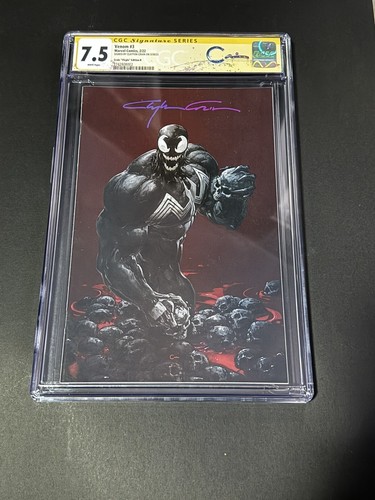 Venom #3 Black CGC 7.5 Clayton Crain SS Virgin Variant Rare