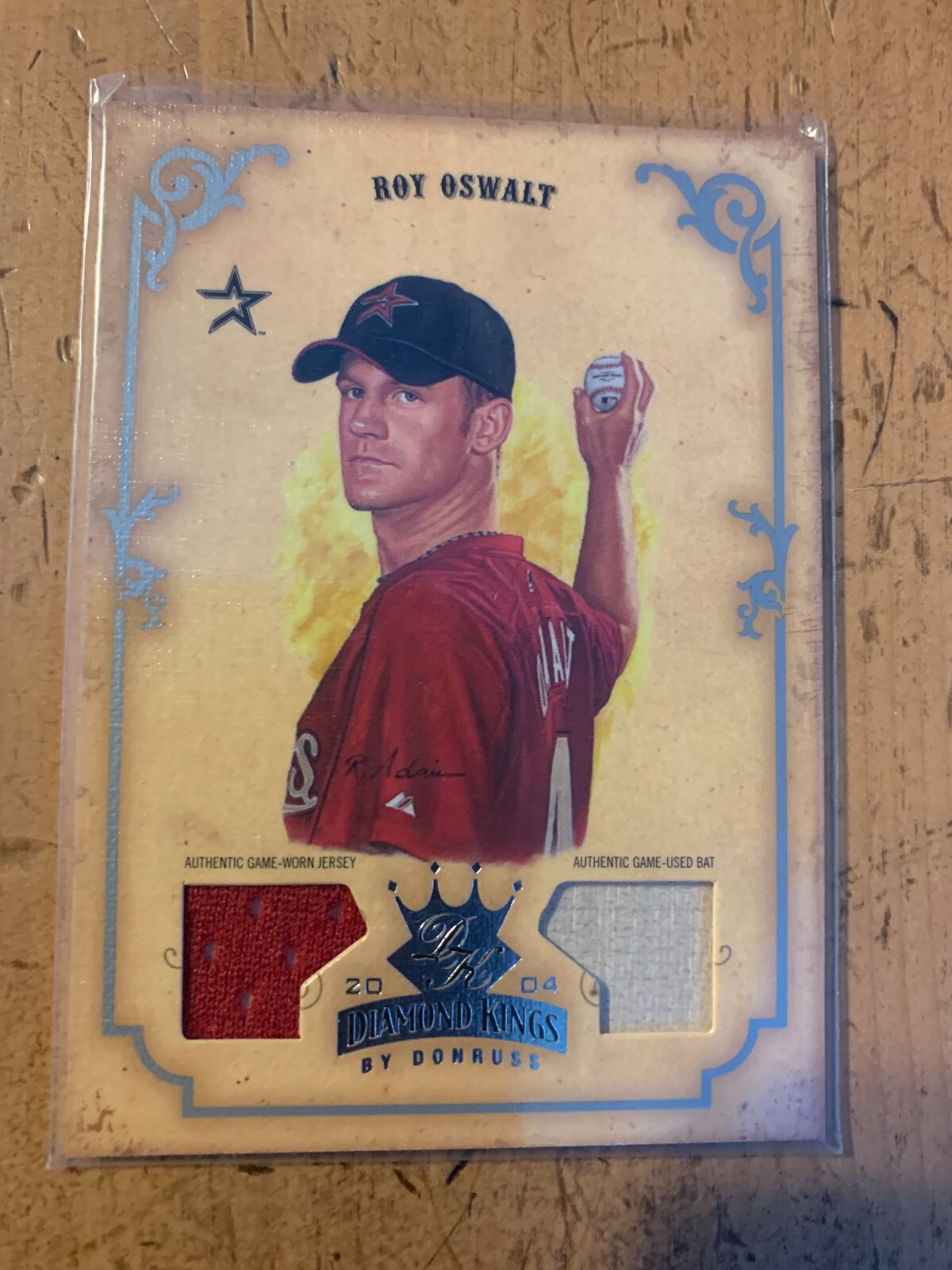 2004 Diamond Kings DK Materials Framed Gold #134 Roy Oswalt
