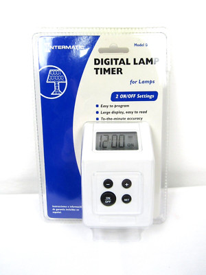 New Intermatic DT121C Programmable Digital Lamp Timer - 2 Settings Programmable