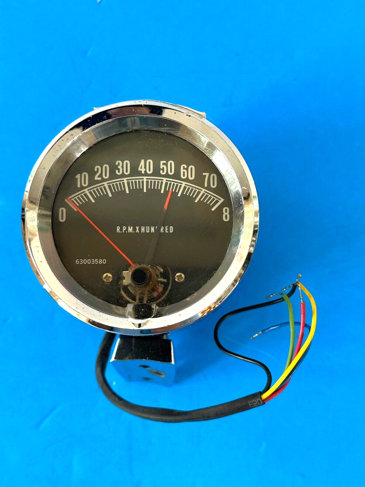 RAC Tachometer 8K Vintage 8,000 RPM 63003580 1960's Column