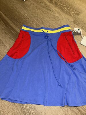 Stephen Burrows Target Circle Skirt Small Blue Red Colorblock Knit Small