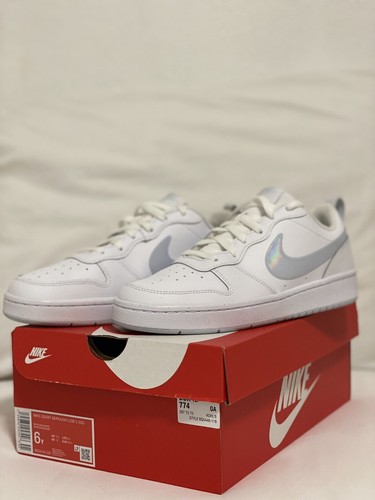 Nike Court Borough Low 2 GS Gray White Sneakers Youth 5Y BQ5448-018 Casual Shoes Nike Court Borough Low 2 Gray Sneakers Shoes BQ5448-013  main image 3