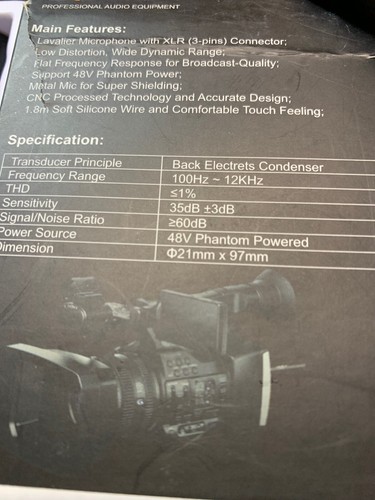 Comica CVM-VO2 XLR Lavalier Microphone