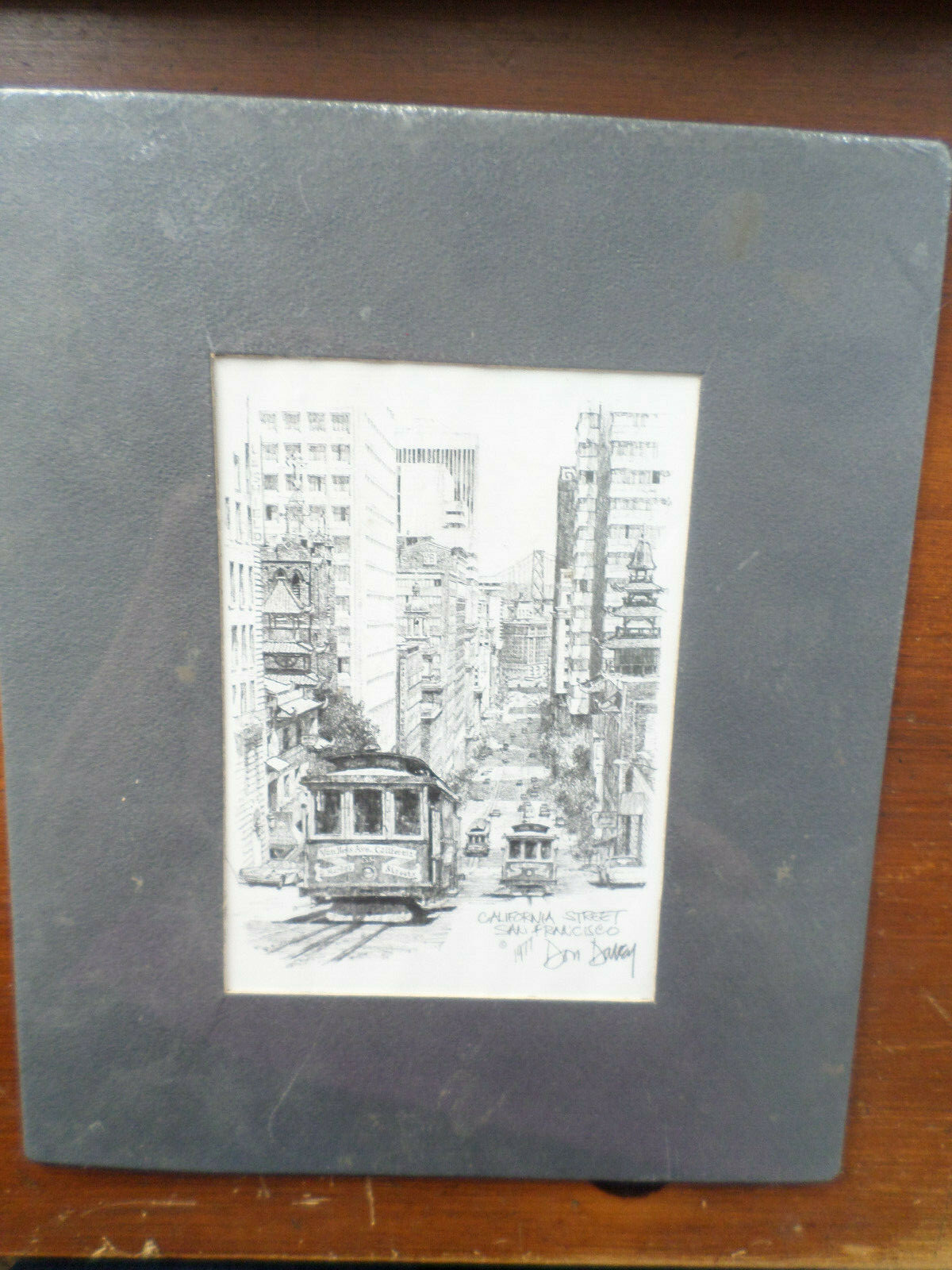 Vintage 1977 Print California Street San Francisco Don Davey