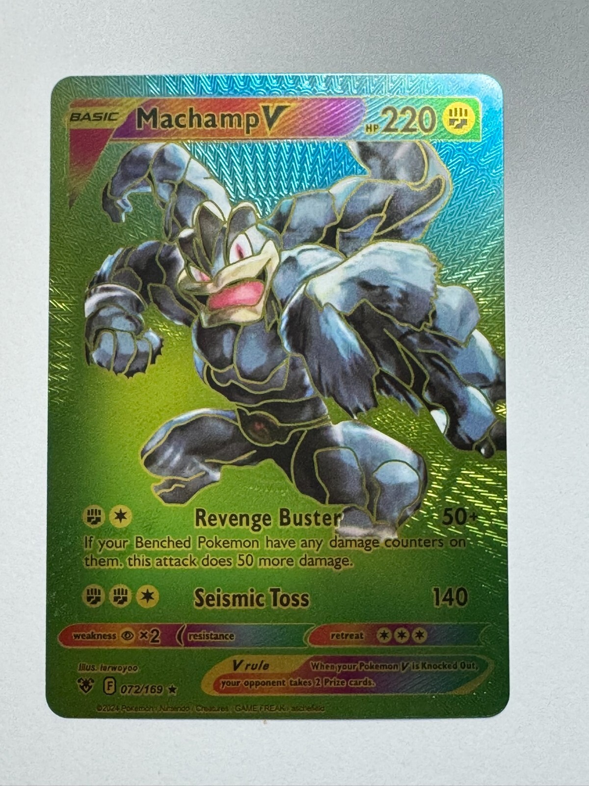 アメリカ購入品 表面はほぼ無傷 Machamp Pokemon Card - S&S: Lost Origin 088/196 - MACHAMP (holo-foil
