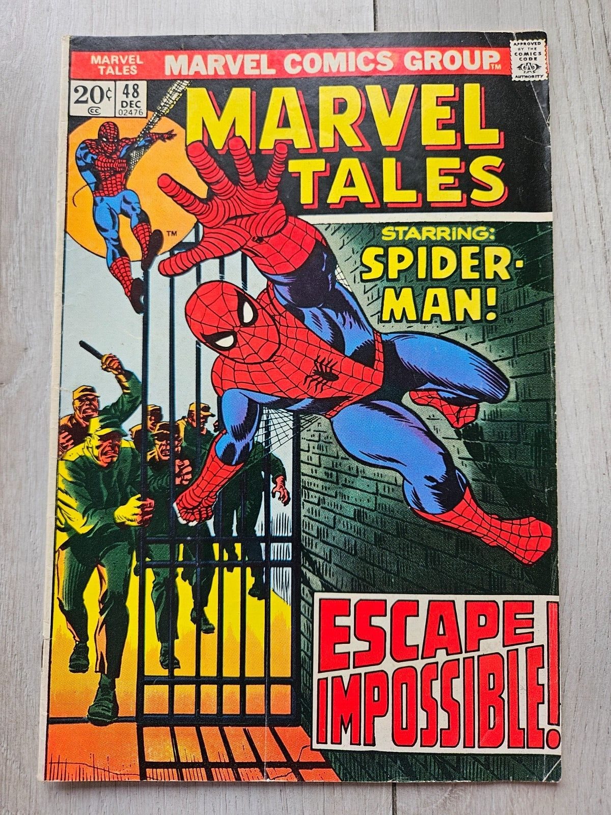 Marvel tales #48 Marvel Comics 1973 Fine Grade Spider-man Escape