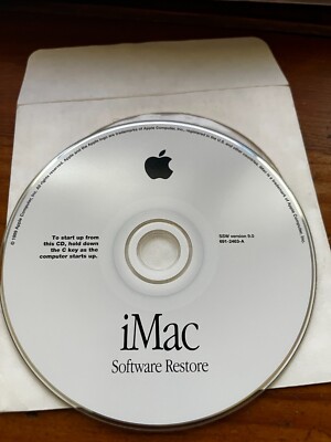 1999 Apple iMac System Software Restore SSW version 9.0 691-2463-A