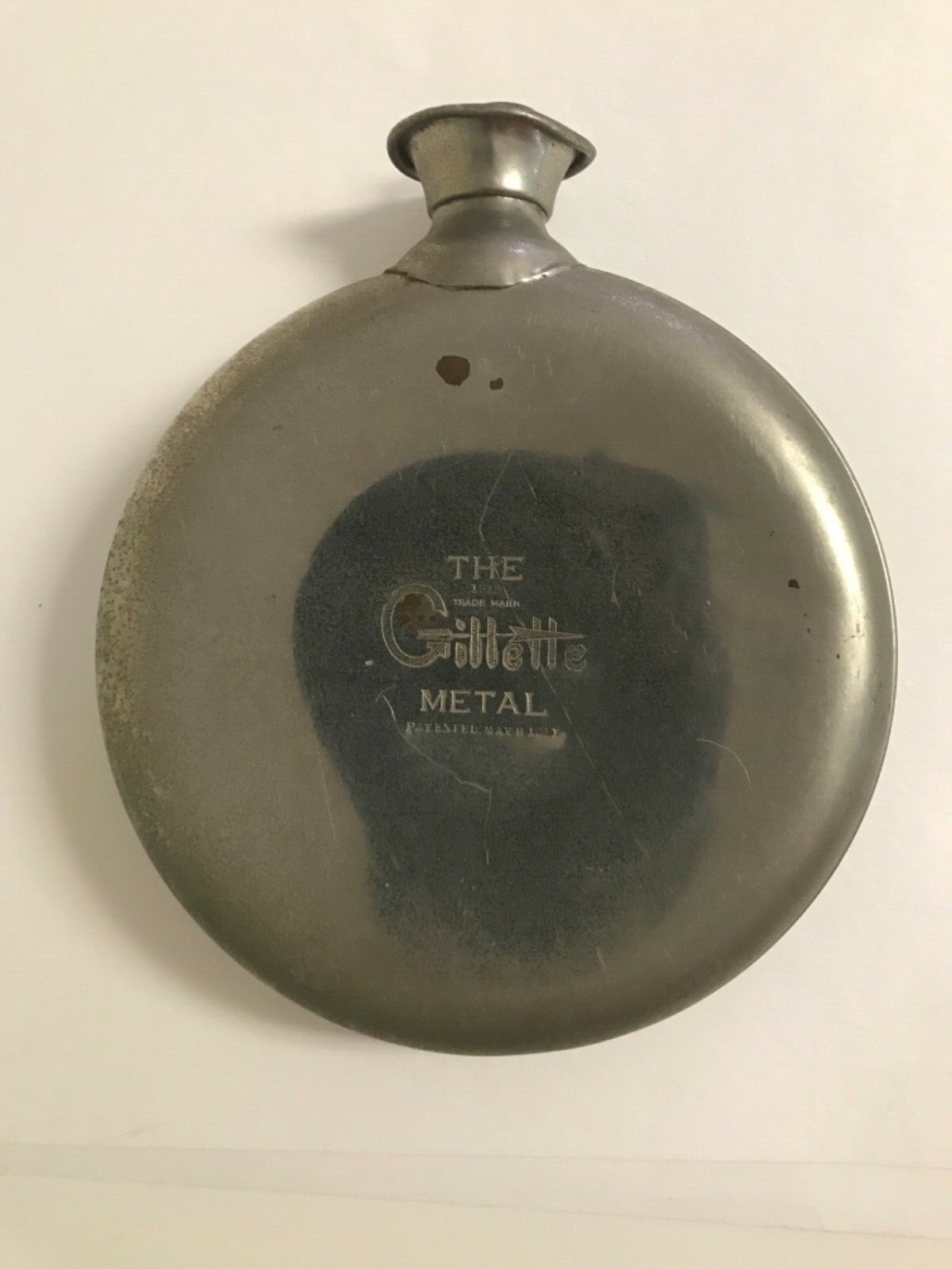 Antique Metal Canteen ~ WWI ~ The Gillette Metal - 1919