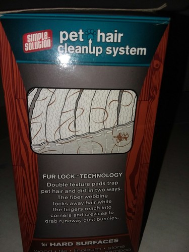 Simple solution twin- head sweeper pet hair cleanup system 6 refill pads