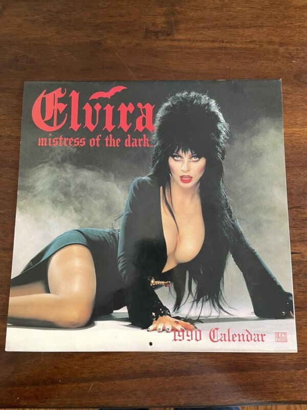 Elvira Mistress of the Dark Official 1990 Calendar 12” X 12”