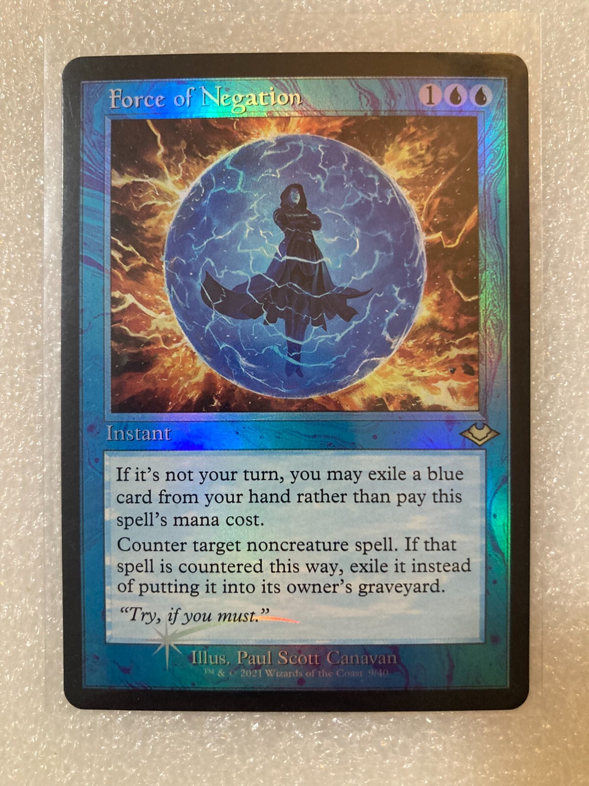Magic 2019 MTG MH1 009 FOIL Force of Negation Modern Magic 2019 MTG MH1 009 FOIL Force of Negation Modern