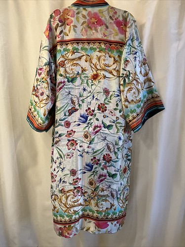 Pre-owned Johnny Was Silk Journey Kimono Nwt$515 Xsmall Scarf Prints Reversible In Multicolor