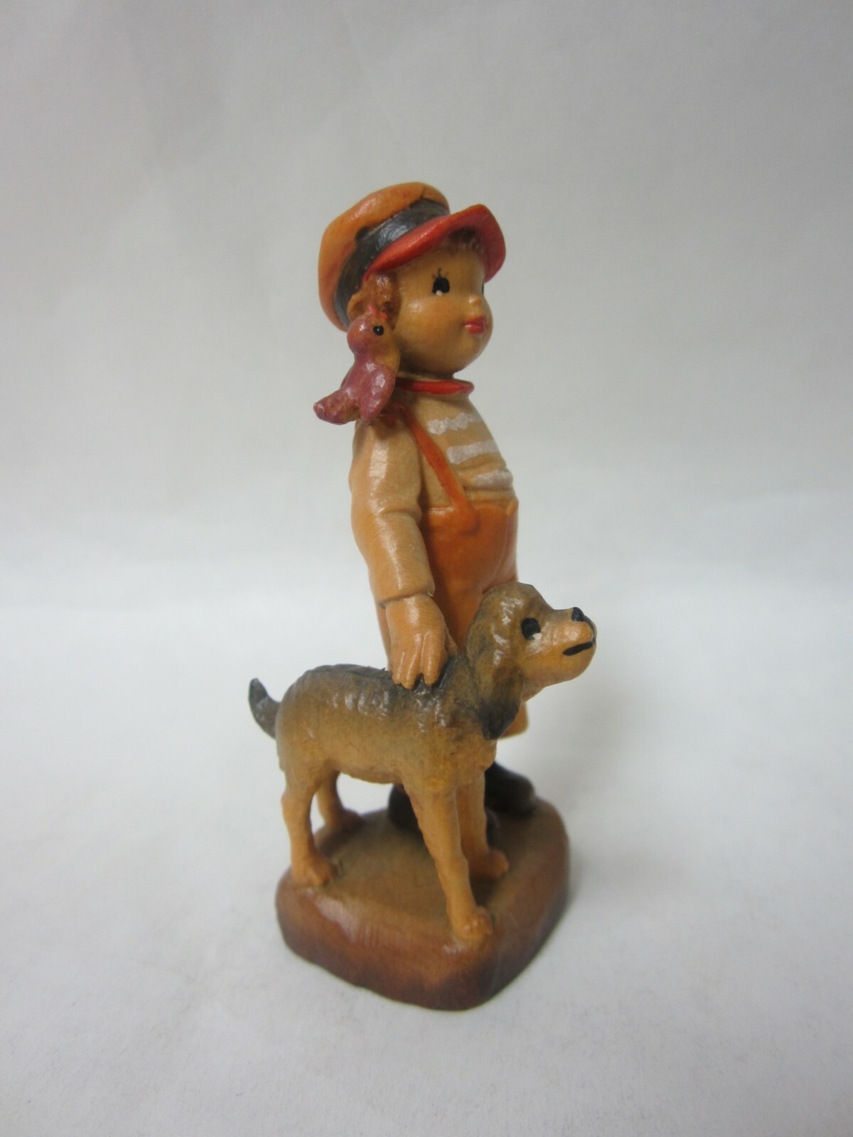 Anri Ferrandiz - High Hopes - Boy - Dog & Bird - Carved Wood 3
