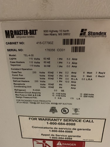 Masterbilt 4 Door Merchandising Freezer