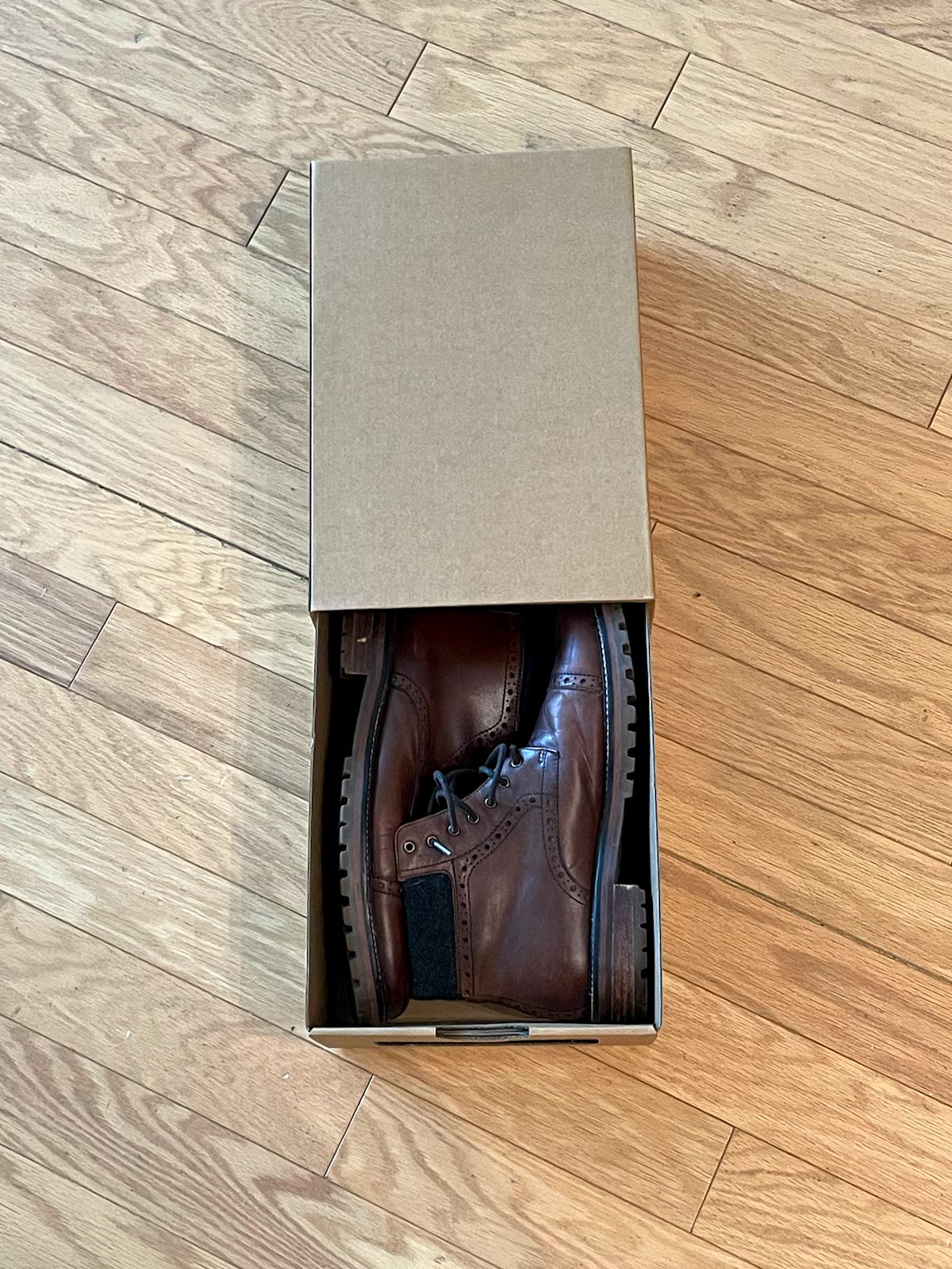 Mens Size 10.5 Brown Lace Up Ankle