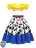 Sukyfecde Cowgirl Cowgirl Costume for Girls Dress up Toddler Kids Princess Dresses Halloween Dress Up Birthday Party Outfit 4-5t Yellow
