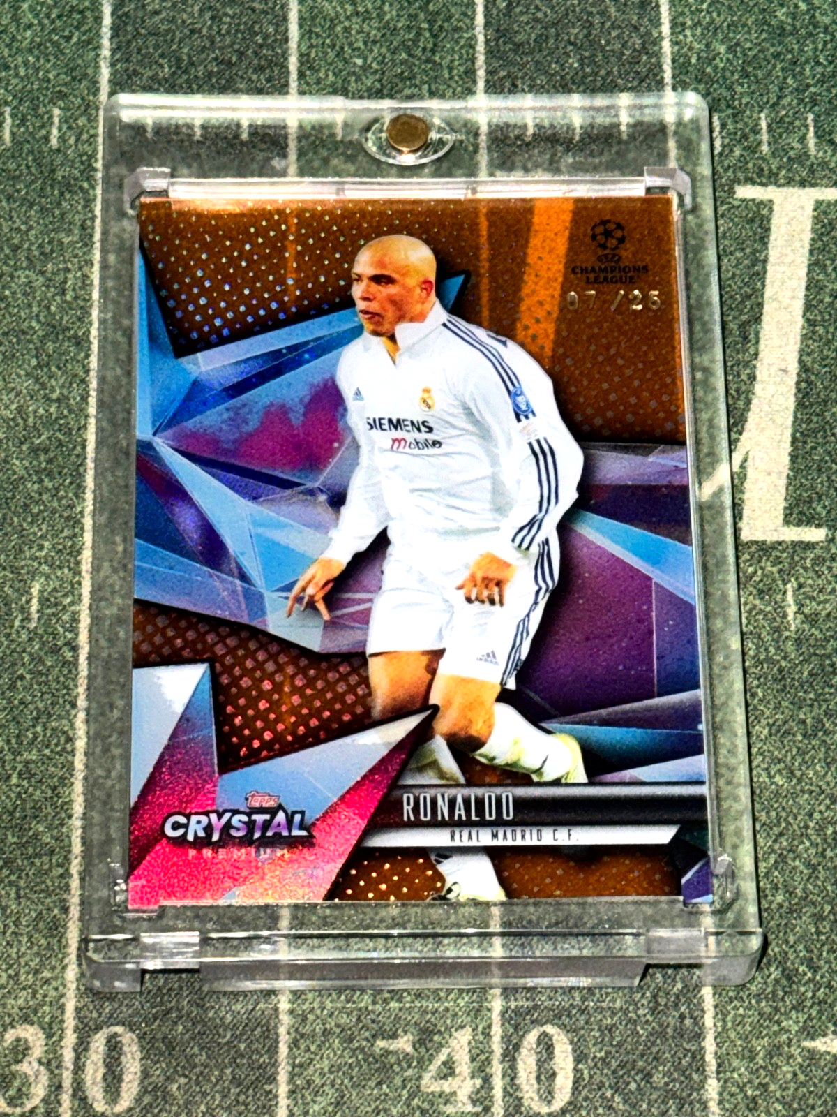 2022-23 Topps Crystal Premium Acetate Ronaldo R9 Orange 07/25 Real Madrid SSP🔥