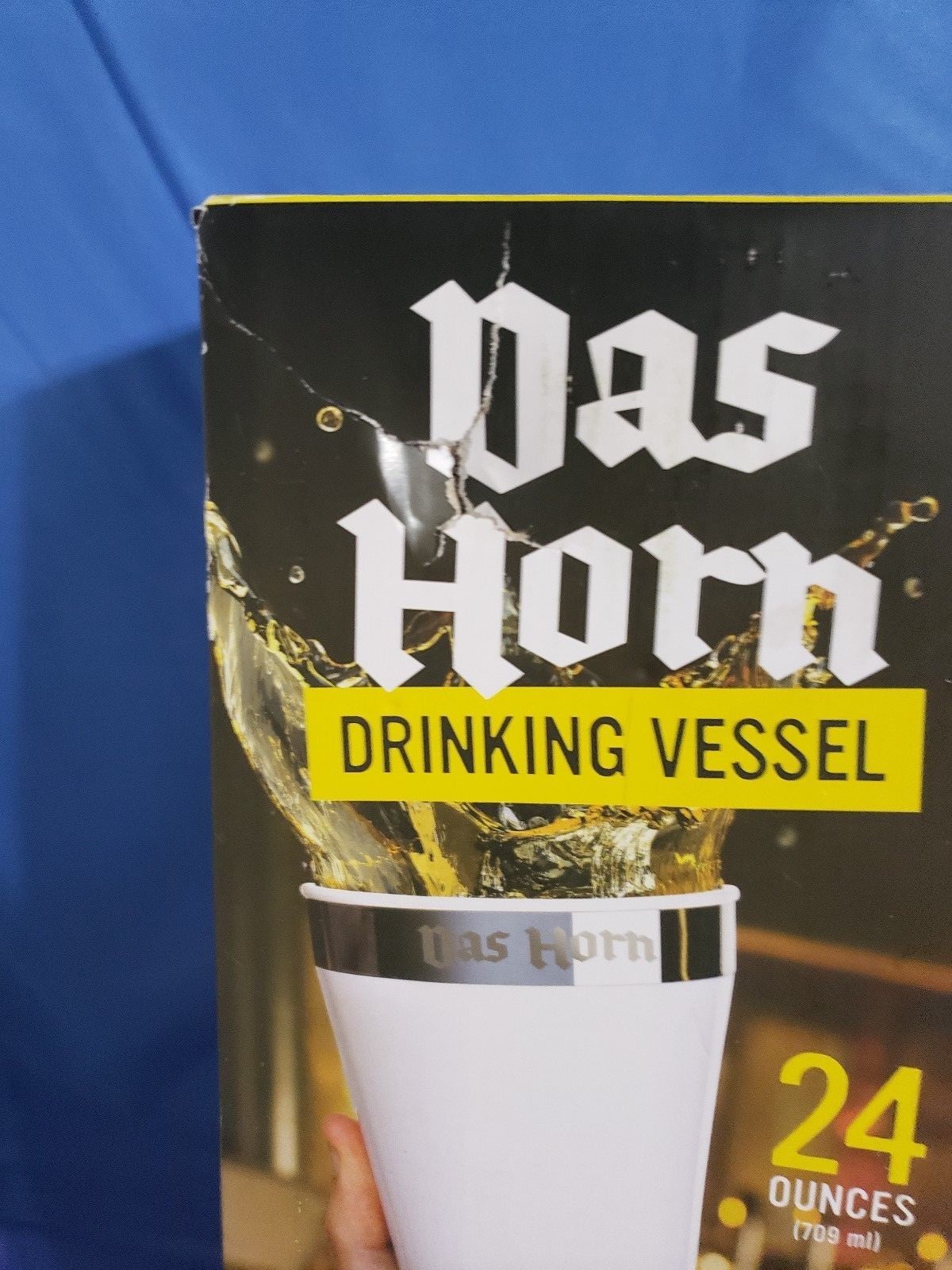 Das Horn Viking Drinking Vessel with Stand & Neck Strap 24oz Beer Mug Jug Gift
