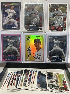 Eury Perez Rookie Card Lot + Marlins 36 Cards Debut Pink Silver Chrome Gold