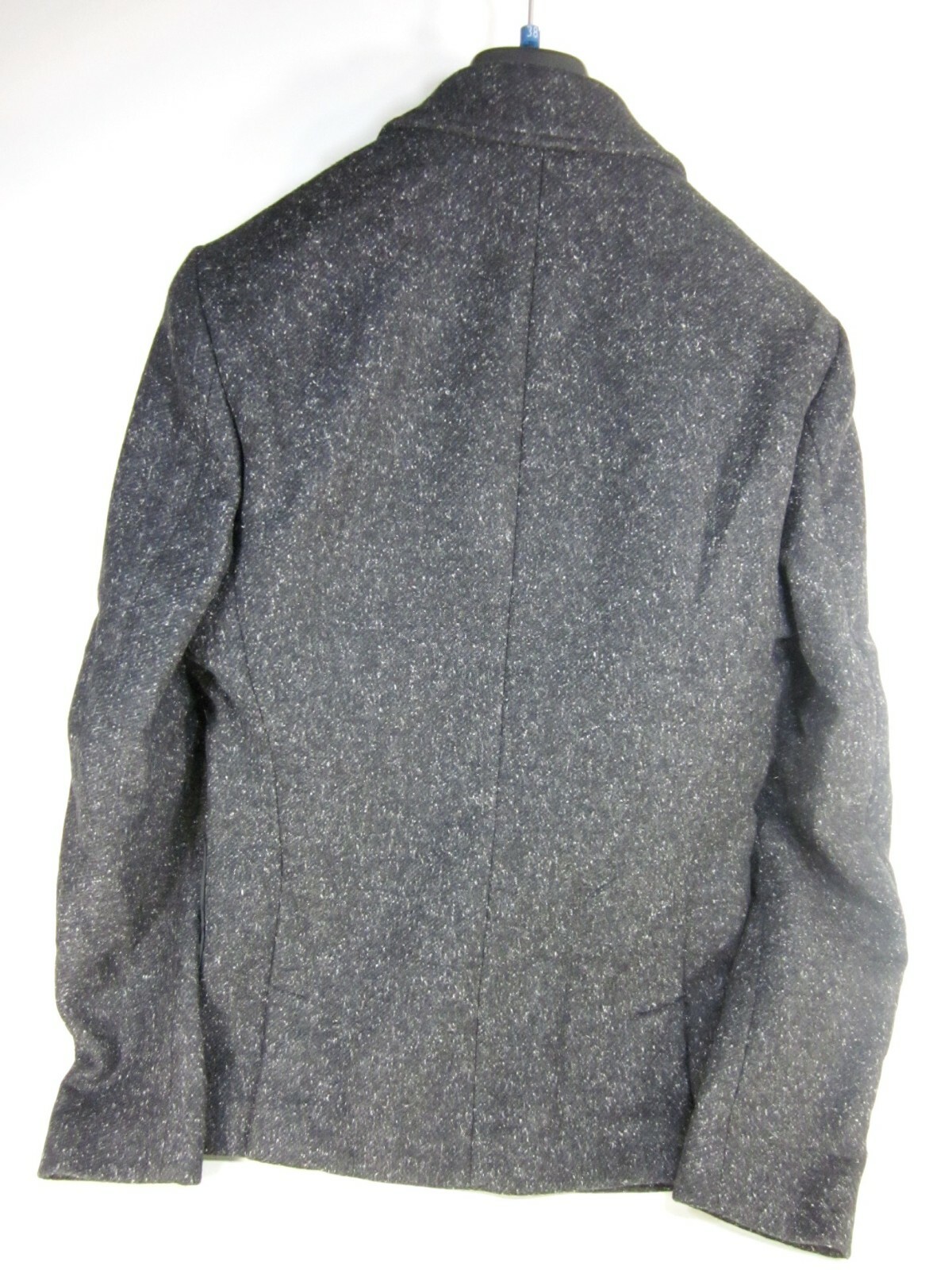 Pre-owned Edun Men's Double Face Wool Tweed Bound Blazer,charcoal, Us Size 38,new With Tag In Gray