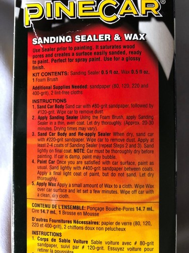 PineCar Sanding Sealer & Wax - Tools and Adhesives #P3960