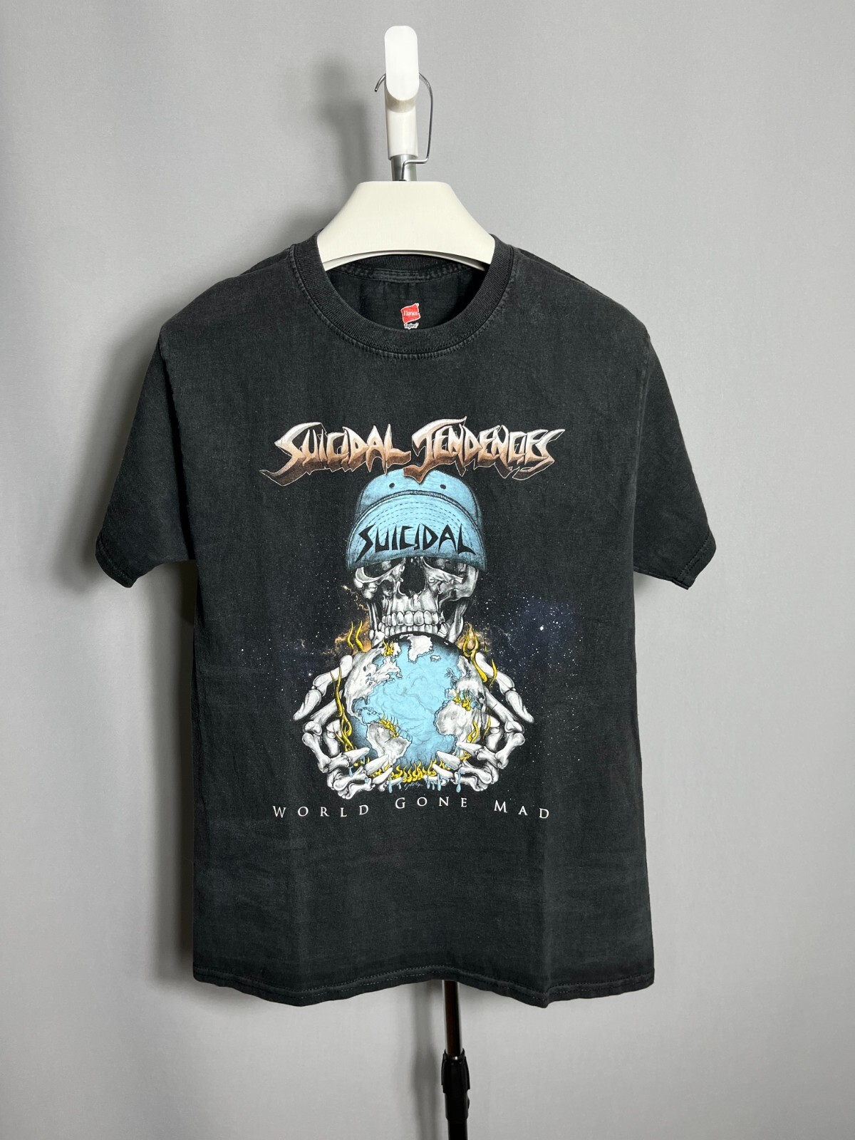 Hanes Vintage Suicidal Tendencies World Gone Mad Shirt Y2K