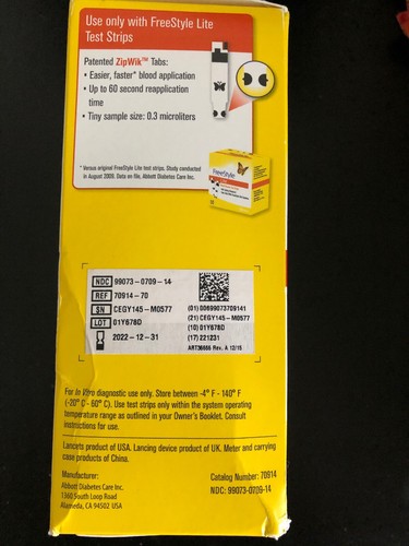 Freestyle Freedom Lite Blood Glucose Monitoring System 1-Kit