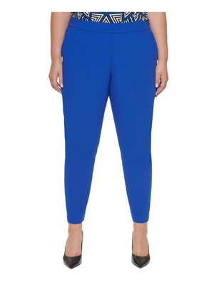 

CALVIN KLEIN Женские синие брюки Slim Fit с застежкой-молнией и карманами Plus, Синий, X18PL884