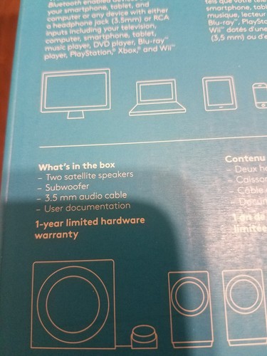 Logitech Z337 Bluetooth Wireless Speaker System 80W subwoofer satellite + New