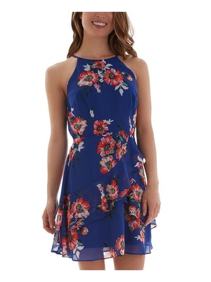 

BCX DRESS Женское мини-платье без рукавов с рюшами на бретельках + расклешенное платье для юниоров, Синий