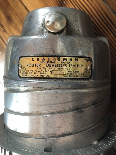 Vintage ALL Chrome Craftsman Industrial Heavy Duty Professional Router