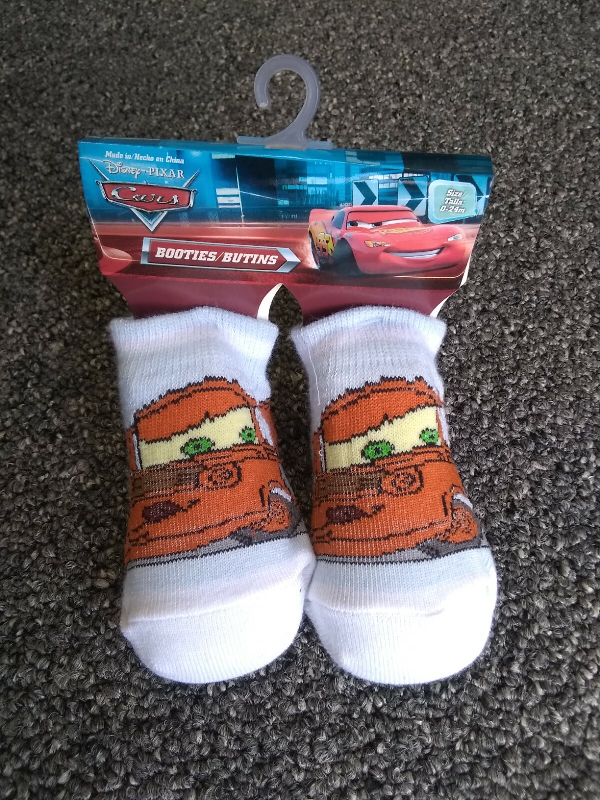 NEW Disney Pixar  Cars 0-24 months 2 Pair of  Booties