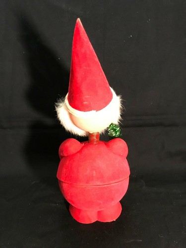 VINTAGE GERMANY SANTA CLAUSE CANDY CONTAINER HOLDER BOBBLE HEAD NODDER CHRISTMAS