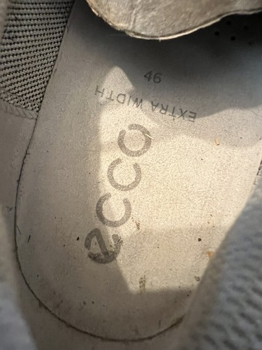 Ecco Gore Tex Surround Golf Shoes Brown Yak Leather 46 12-12.5 USA Cool Camel