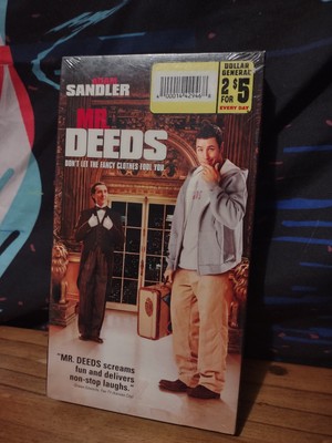 Mr. Deeds VHS Tape With Adam Sandler (Sealed With Stickers And Watermarks) 