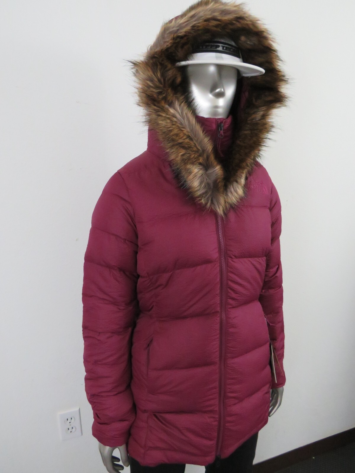 Pre-owned The North Face Womens  Dreamer Parkina 600-down Winter Jacket Hooded Boysenberry In Purple
