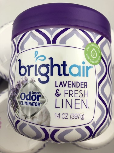 Brightair Freshener Super Odor Eliminator Lot 6 Lavender and Fresh Linen