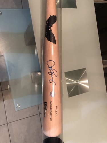 Alex Rodriguez Signed Sam Bat Game Issued