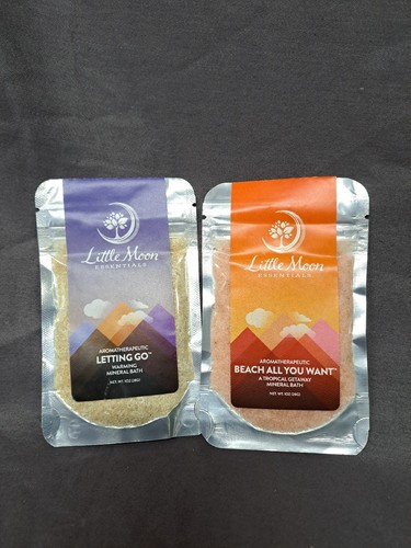 Little Moon Essentials Aromatherapy Mineral Bath Salt 2 x 1 oz Letting Go/ Beach