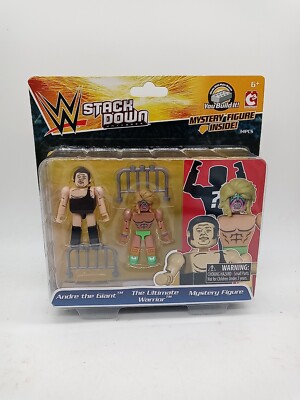 WWE Stackdown Andre the Giant  Ultimate Warrior + Mystery Figure