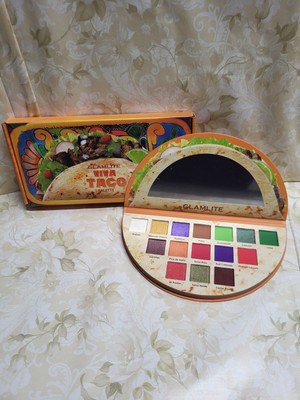 GLAMLITE Viva Taco Eyeshadow Palette, Full Size, NIB