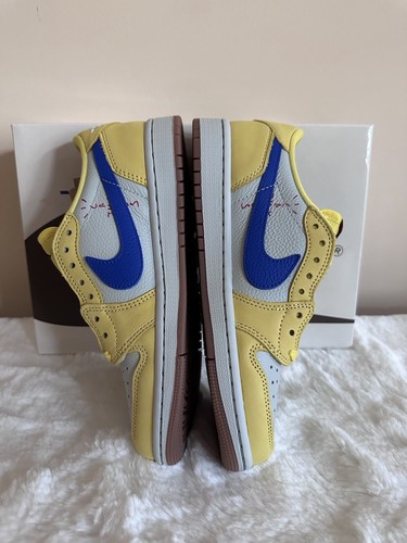 Pre-owned Jordan Womens Size 6.5- Travis Scott X Air  1 Retro Og Sp Low Canary (dz4137-700) In Yellow