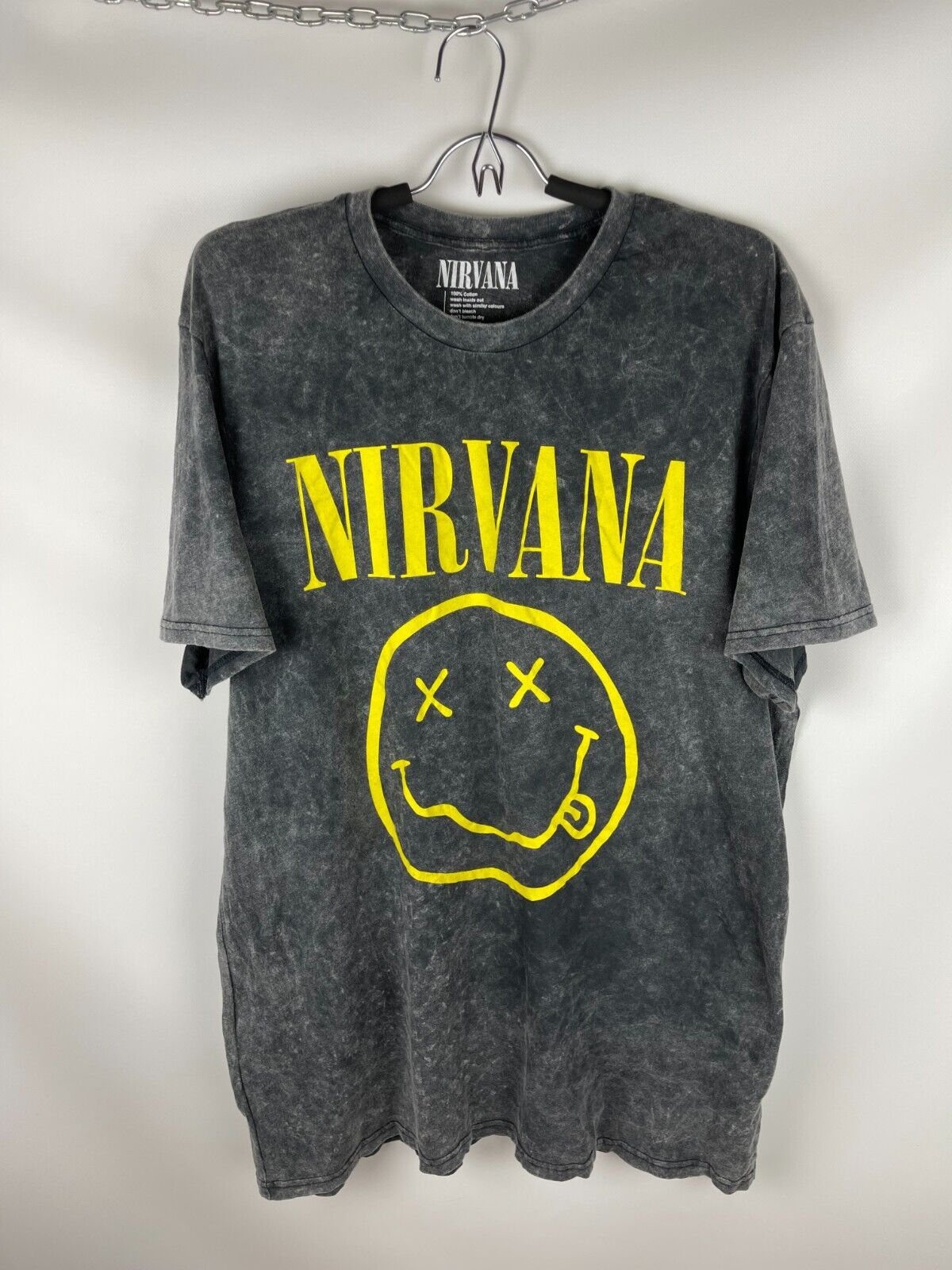 Nirvana 2017 big logo grey faded band tee shirt | eBay Nirvana 2017 big logo grey faded band tee shirt | eBay
