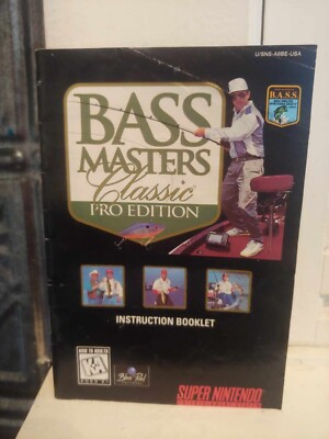 BASS MASTERS Classic Pro Edition SNES Super Nintendo Game 1996 Instruction Book