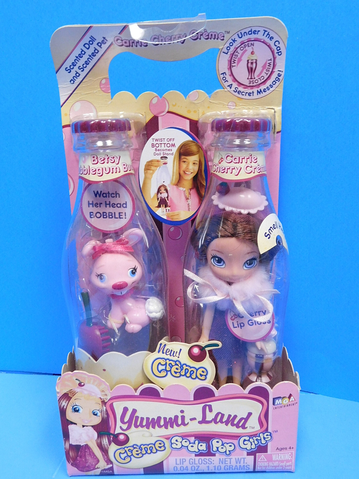 Yummi-land Creme Soda Girls Dolls Carrie Cherry & Betsy