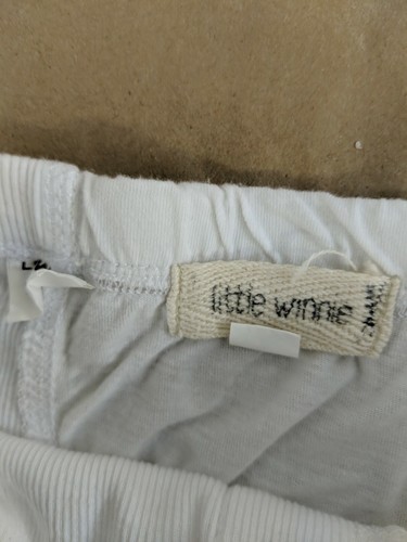 D1 Little Winnie Size 7-8Y Pajama Pants White Cotton Legging