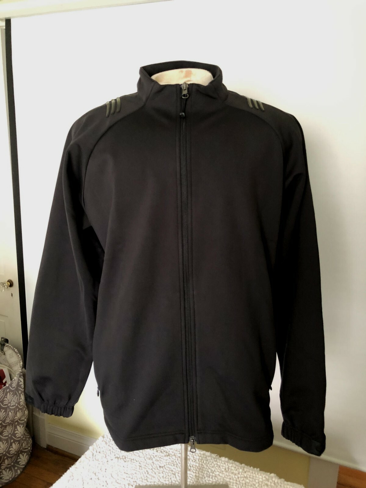 ウェア adidas climaproof jacket Adidas Climaproof Navy and Light Blue Full Zip Windbreaker